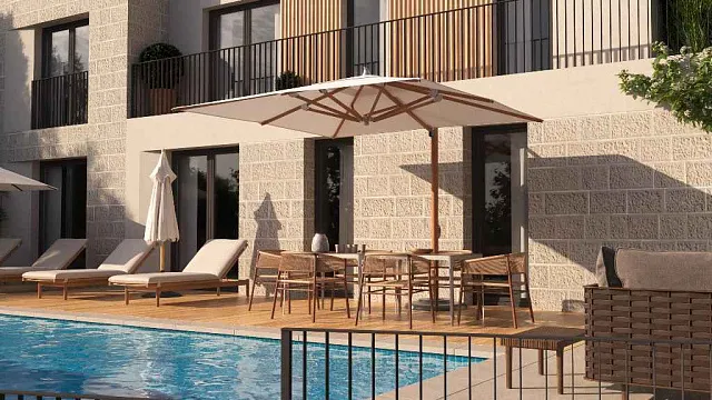 Luxurious villas in the Pine Village complex. Authentic Resort & Spa concept